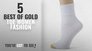 Gold Toe Women Fashion [2018 Best Sellers]: Gold Toe Women's Turn Cuff Socks (Pack of 6),White,Shoe