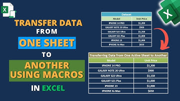 Transfer Data from One Sheet to Another in Excel