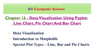 XII Computer Science|Data Visualization using Pyplot|Chapter 16| Shyni pradeep