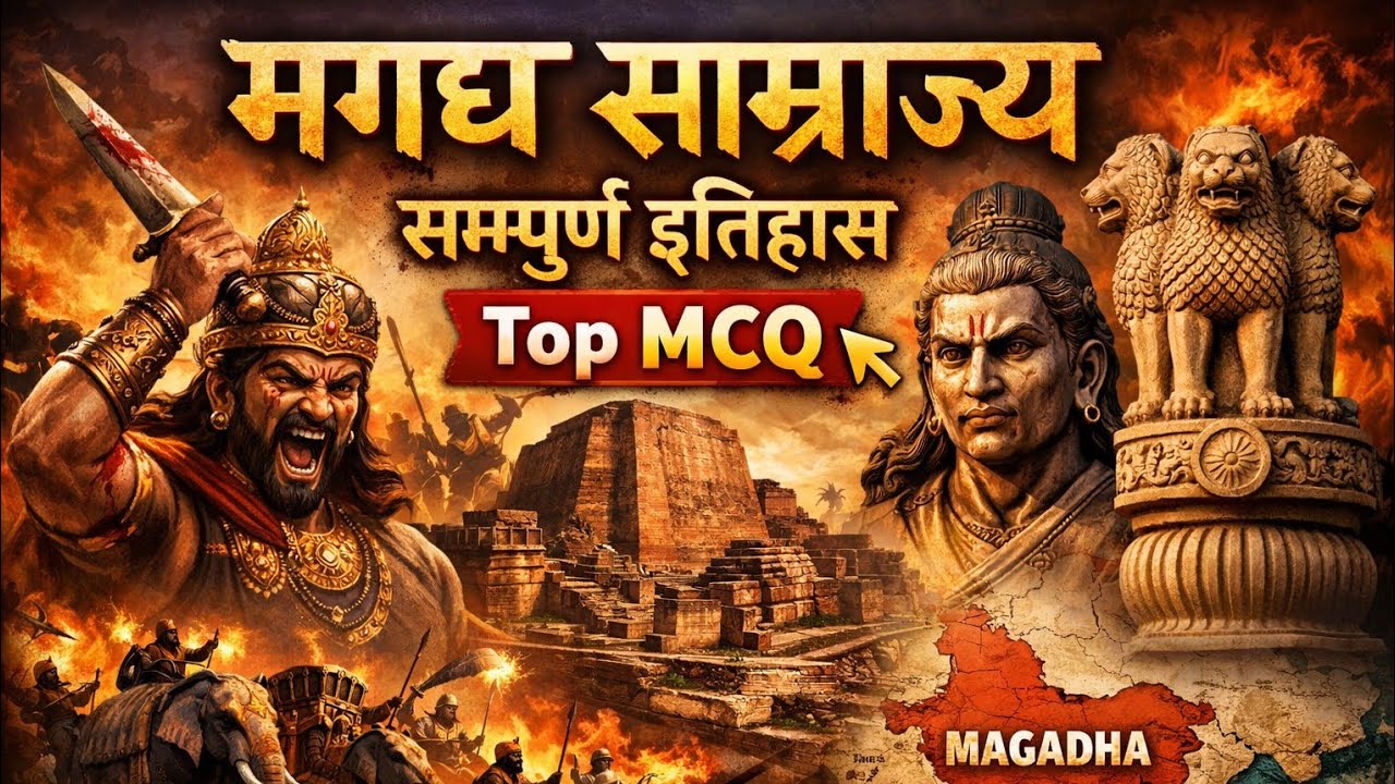 मगध साम्राज्य | सम्पूर्ण इतिहास | Top MCQ | सभी Competitive Exams 🔥