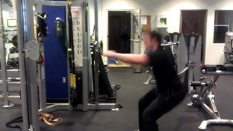 Cable Squat Single-Arm Row and Rotate