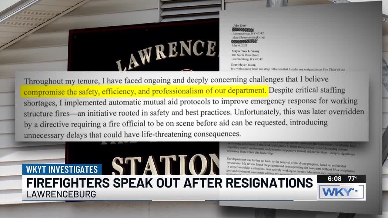 Resignation letters reveal more about issues at Lawrenceburg Fire Department