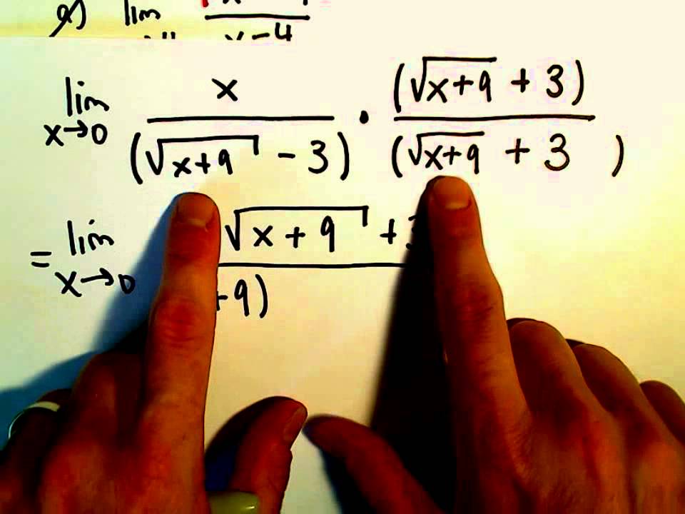 How do I find the limit of an equation with a square root in the denominator?