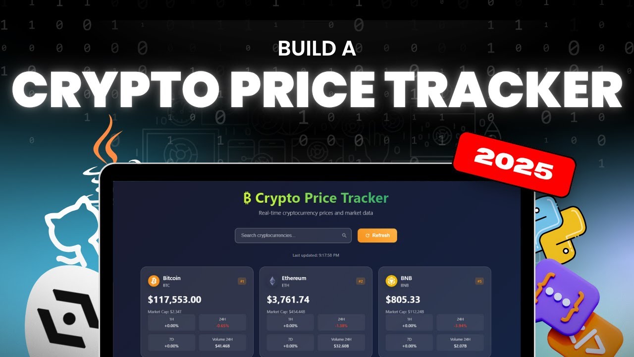 Build a Crypto Tracker with HTML, CSS & JavaScript Projects | Crypto  Website Template Tutorial