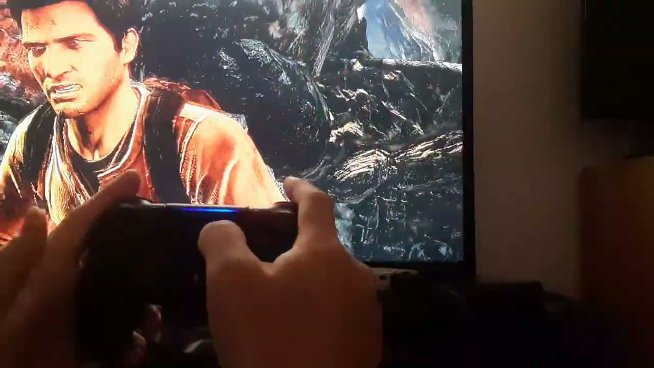 PS Vita Tv Uncharted Golden Abyss (Final Battle with Dual Shock 4)