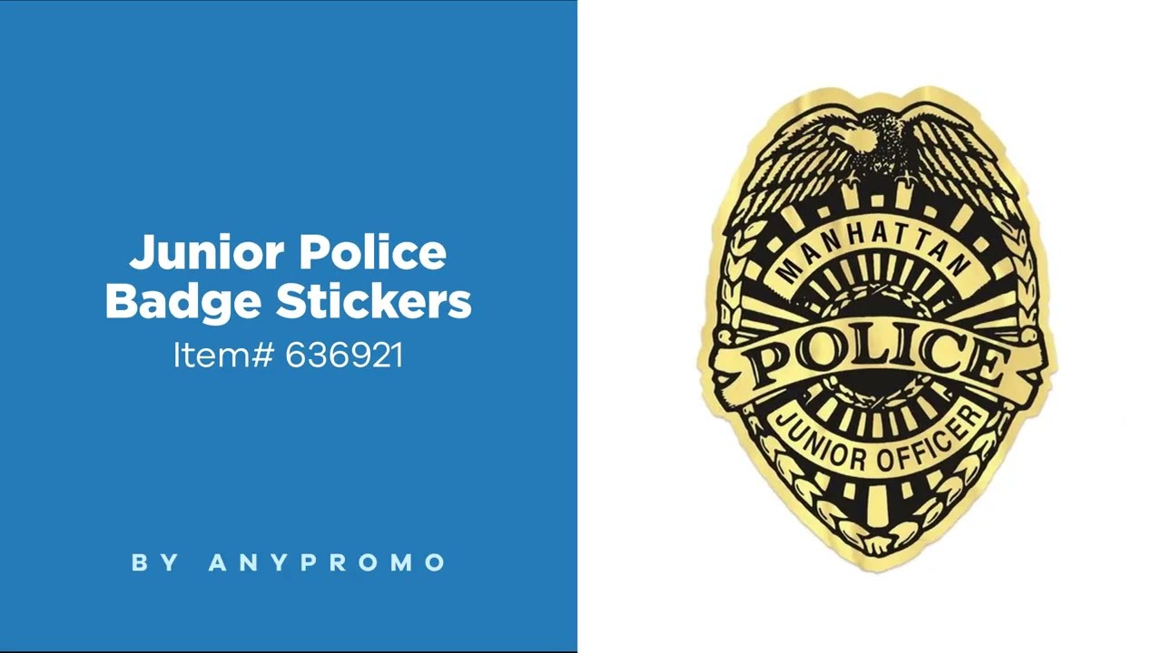 Personalized Junior Police Badge Stickers $266.67