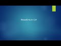 Readonly in C#
