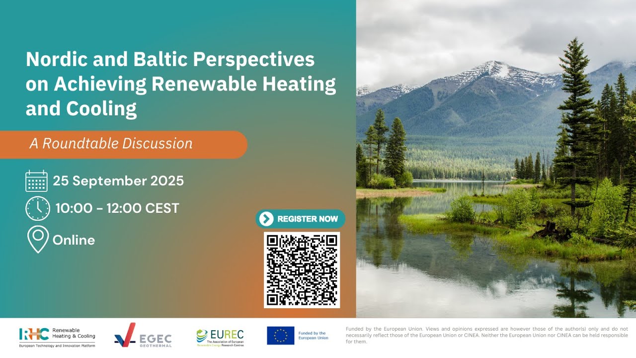 RHC-ETIP Roundtable - Nordic & Baltic perspectives on achieving renewable heating and cooling