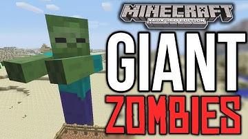Minecraft (Xbox 360) - GIANT ZOMBIE MOD! - (Machinima)