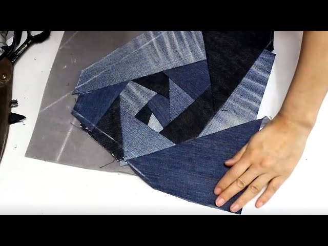 up cycling - 36/upcycle/장미 배색 클러치 만들기/Making a Clutch Colored with Jeans