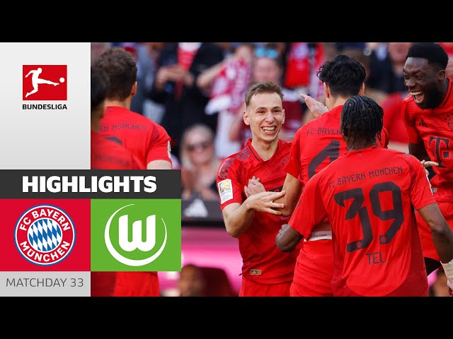 Many FCB Debuts! | FC Bayern München - VfL Wolfsburg 2-0 | Highlights | MD33 – Bundesliga 2023/24 class=