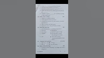 ICSE #Class 8th#2nd Term#Chemistry previous question paper