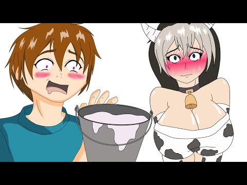 Cow milking | Minecraft anime ep 3