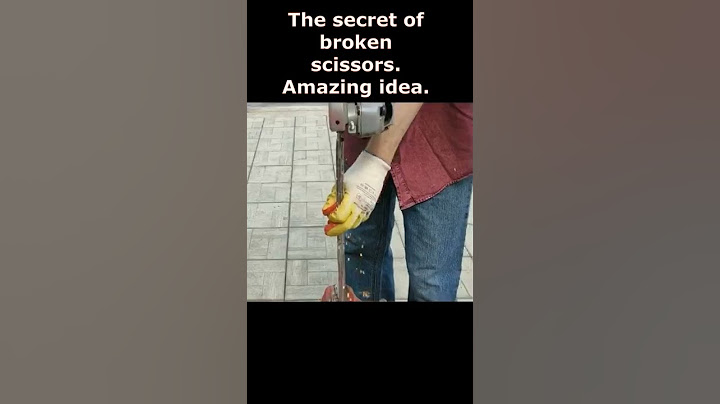 The secret of broken scissors. Amazing idea.