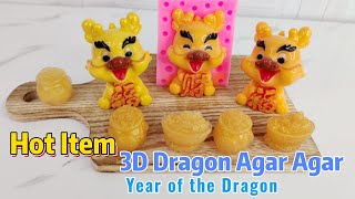 【ENG】 How to Make 3D Dragon Agar Agar Jelly Cake Step by Step 立体龙燕菜做法 如何逐步制作3D龙燕菜果冻蛋糕【英文版本 】