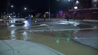 Water main break closes West 140th Street and Lorain Avenue
