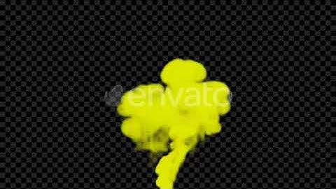 Lots Of Yellow Smoke Rising Streams | Motion Graphics - Envato elements