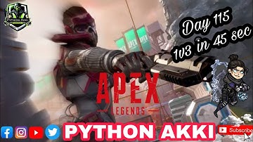 Day 115 Apex Legends Mobile Gameplay 1vs3 in 40 sec. only kill leader 😎