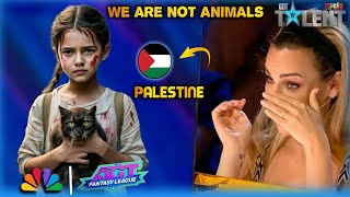 A Palestinian girl sends her message to the world, making the jury and audience cry Spain talent