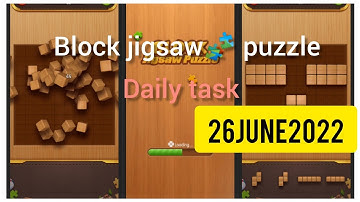 Block jigsaw puzzle game daily task today/Solved/26 June 2022#blockjigsawpuzzle #dailytasks