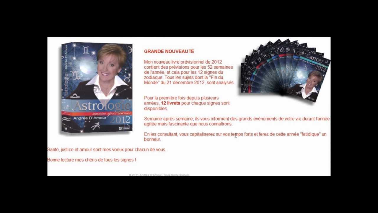 Andrée D'Amour Astrologie 2012 YouTube
