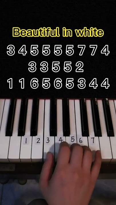 Beautiful In White - Shane Filan (Piano Tutorial) #piano #shorts