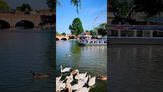 A beautiful day in stratford by the avon river near the house of shakespeare travel sound