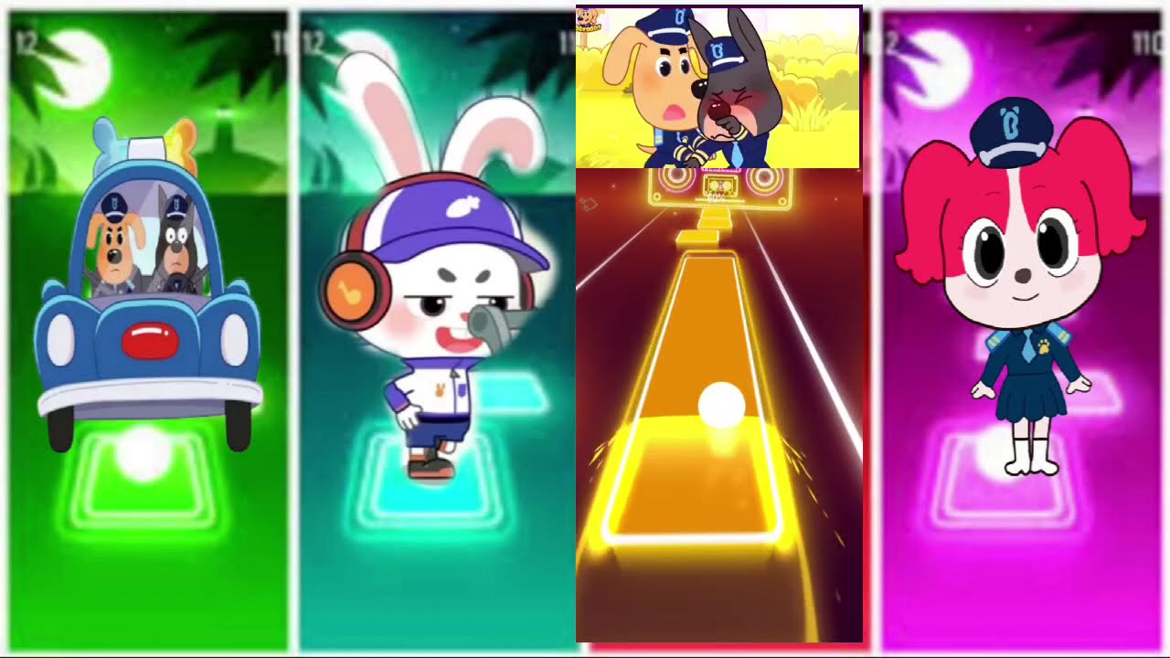 Sheriff Labrador 🆚Police Officer 🆚 Sheriff Papillon 🆚 Sheriff Labrador 🎶 Tiles Hop EDM Rush211