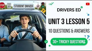 Drivers Ed Unit 3 Lesson 5: 10 Essential DMV Test Questions & Answers