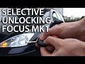 How to activate selective unlocking in Ford Focus MK1 (safety feature enabling procedure)