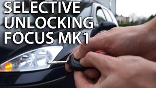 How to activate selective unlocking in Ford Focus MK1 (safety feature enabling procedure) Resimi