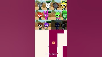 Choose your team ! I wanna live - (sprunki x squid game) | Squaro the Bouncing Square