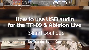 How to use TR-09 USB audio with Ableton live
