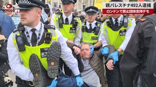 【速報】親パレスチナ492人逮捕 ロンドンで禁止団体支持デモ