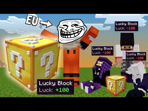 TROLEI MEUS AMIGOS COM LUCKY BLOCK DO AZAR