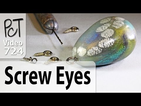 Adding Screw Eyes to Polymer Clay Charms and Pendants