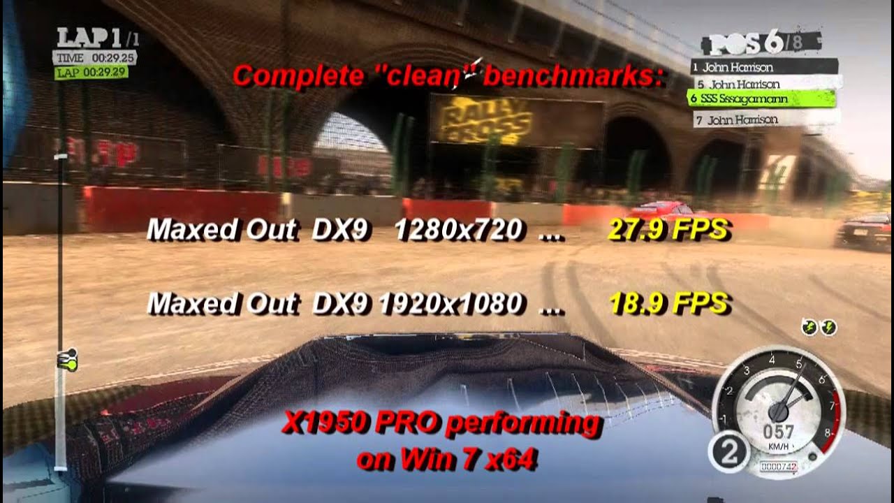 Colin McRae: DiRT 2 on Radeon X1950 PRO