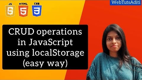 CRUD operations in JavaScript using LocalStorage | CRUD operations in HTML CSS JavaScript (easy way)