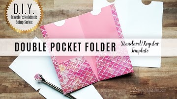 Scrapcraftastic Template: DIY Double Pocket Folder for Standard/Regular Size Traveler