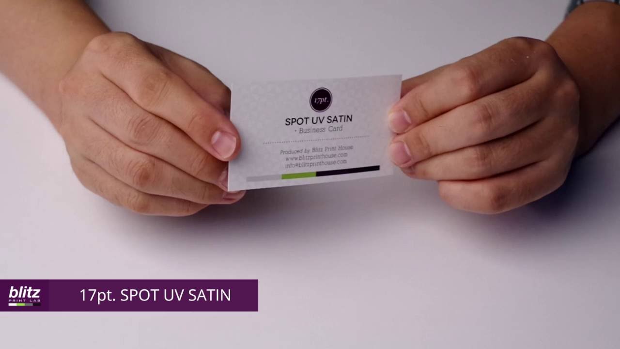 16pt. SPOT UV SATIN Business Card by Blitz Print House