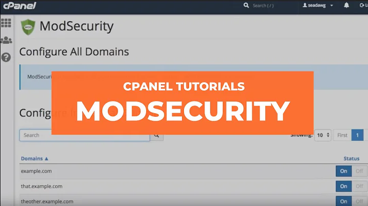 cPanel Tutorials - ModSecurity