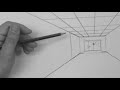 Hallway Drawing -  1 Point Perspective