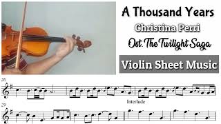 Video thumbnail of "Free Sheet || A Thousand Years - Christina Perri || Violin Sheet Music"