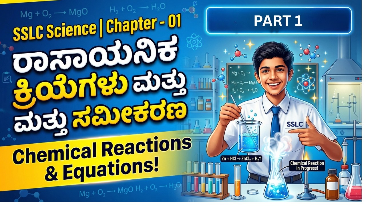 Chapter 1: Chemical Reactions and Equations (Part 1) SSLC | Class 10