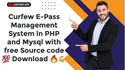 Curfew E-Pass Management System in PHP and Mysql with free Source code 💯 Download 🔥💪
