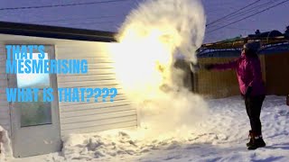 #😳canada minus 25c#%boiling water in air👀👀##%%nature magics ## Saskatchewan#freezing day#warning