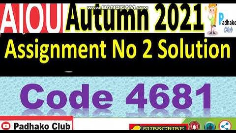 ⏩ AIOU Code 4681 Solved Assignment No.2 Autumn 2021 || Level: MSc sociology