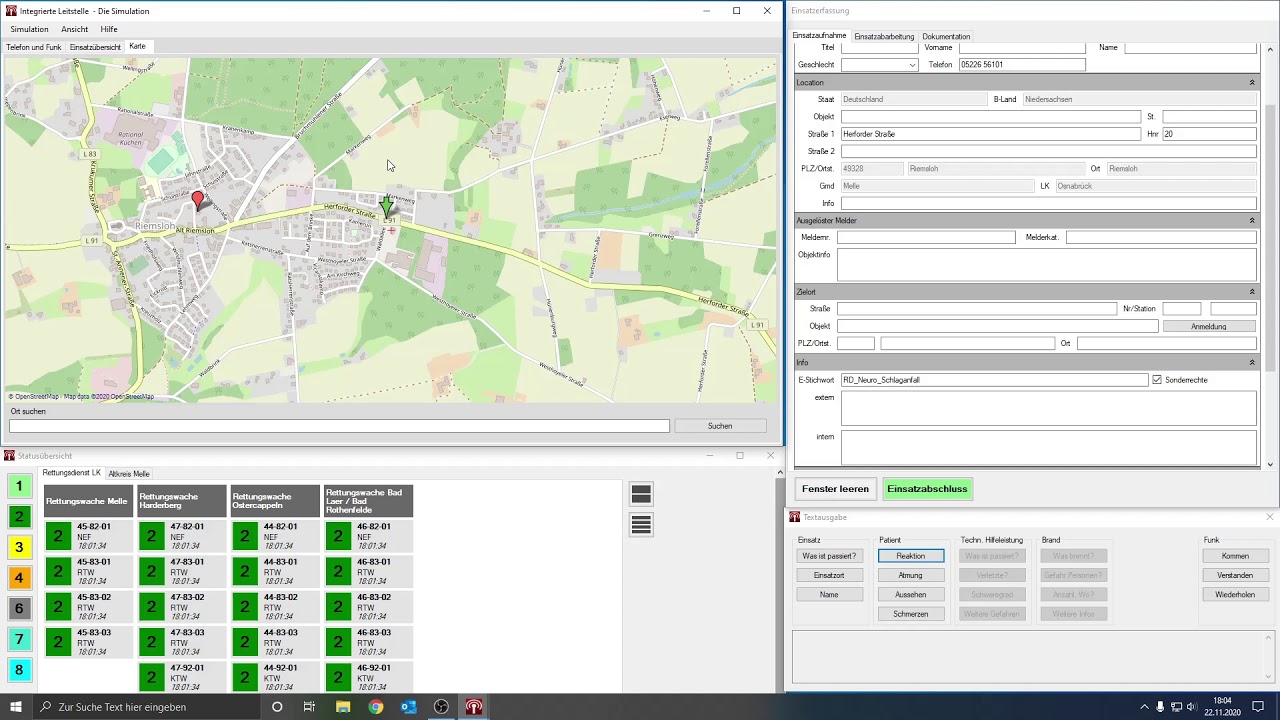 Vorstellung ,, Integrierte Leitstelle| Die Simulation,, Folge 