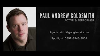 Showreel | Actor, Paul Andrew Goldsmith | 2014