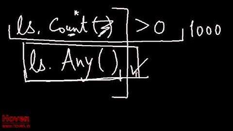 How to: LINQ Any Example and Indexed SELECT | Video Tutorial for asp.net MVC
